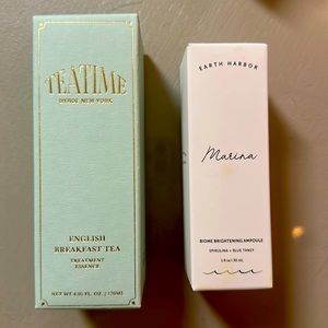 Teatime English breakfast tea treatment essence and Earth harbor marina biome